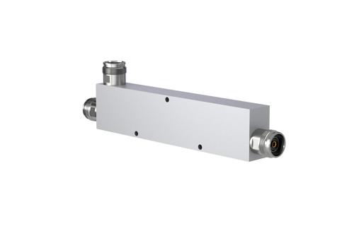 Low PIM Directional 6dB 4.3-10 Coupler From 350 MHz to 3.8 GHz Rated to 200 Watts, IP65 Rated