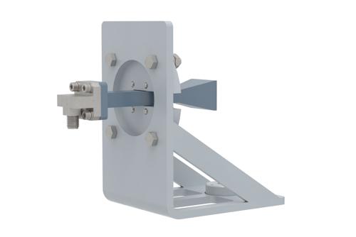 WR-28 Standard Gain Horn with 15 dBi gain, 2.92mm Female connector, with Pre-Installed L Mount