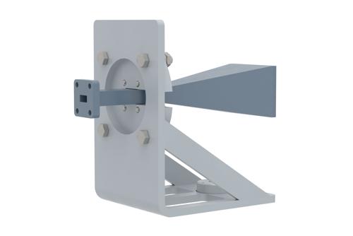 WR-28 Waveguide Antenna, 26.5 GHz to 40 GHz Frequency Range, 20 dBi Gain, UG-599/U Flange with Pre-Installed L mount