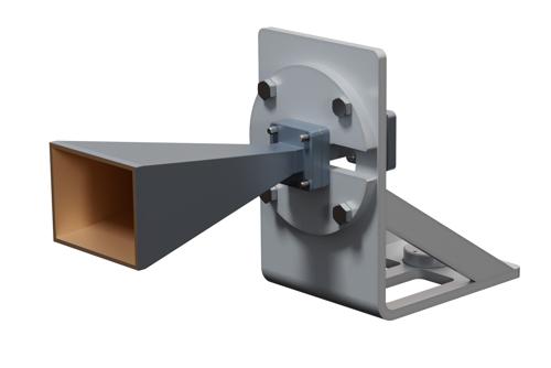 WR-34 Standard Gain Horn Antenna Operating From 22 GHz to 33 GHz, 20 dBi Nominal Gain, UG-1530/U Flange with L Mount