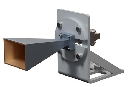 WR-34 Standard Gain Horn Antenna Operating from 22 GHz to 33 GHz, 2.92mm Female Connector, 20 dBi Gain, UG-1530/U Flange with L Mount