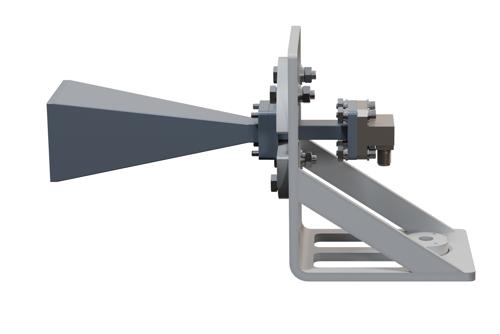 WR-34 Standard Gain Horn Antenna Operating from 22 GHz to 33 GHz, 2.92mm Female Connector, 20 dBi Gain, UG-1530/U Flange with L Mount