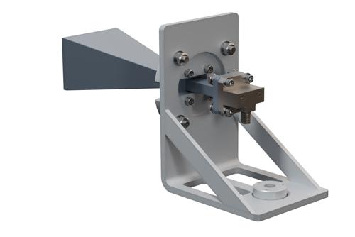 WR-34 Standard Gain Horn Antenna Operating from 22 GHz to 33 GHz, 2.92mm Female Connector, 20 dBi Gain, UG-1530/U Flange with L Mount
