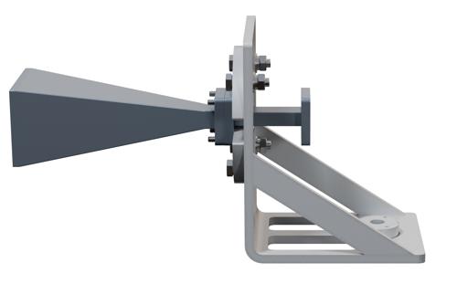 WR-34 Standard Gain Horn Antenna Operating From 22 GHz to 33 GHz, 20 dBi Nominal Gain, UG-1530/U Flange with L Mount