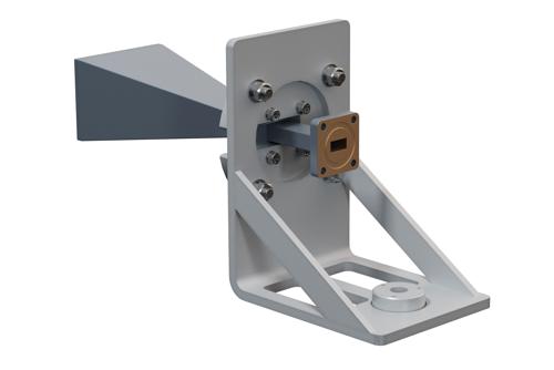WR-34 Standard Gain Horn Antenna Operating From 22 GHz to 33 GHz, 20 dBi Nominal Gain, UG-1530/U Flange with L Mount