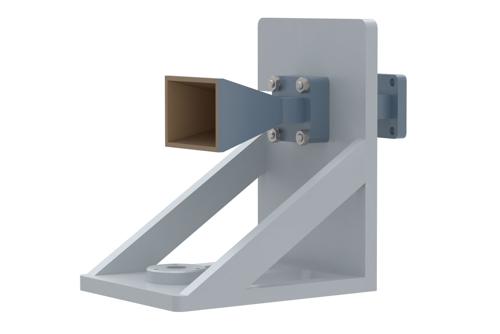 WR-42 Waveguide Antenna, 18 GHz to 26.5 GHz Frequency Range, 15 dBi Gain, UG-597/U Flange with Pre-Installed L mount