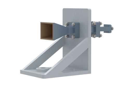 WR-42 Standard Gain Horn with 15 dBi gain, End Launch 2.92mm Female connector, with Pre-Installed L Mount