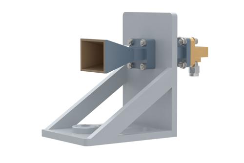 WR-42 Standard Gain Horn with 15 dBi gain, 2.92mm Male connector, with Pre-Installed L Mount