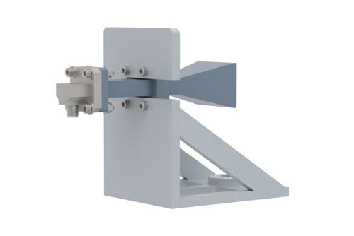 WR-42 Standard Gain Horn with 15 dBi gain, SMA Female connector, with Pre-Installed L Mount