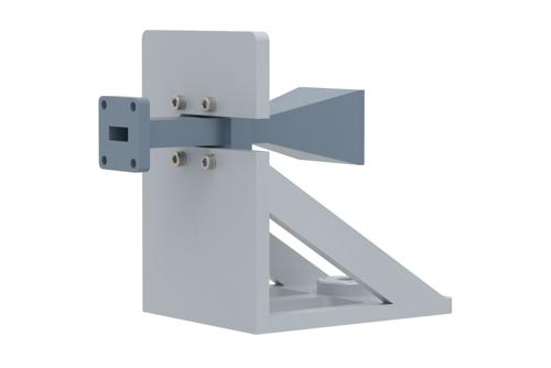 WR-42 Waveguide Antenna, 18 GHz to 26.5 GHz Frequency Range, 15 dBi Gain, UG-597/U Flange with Pre-Installed L mount