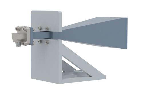 WR-42 Standard Gain Horn with 20 dBi gain, SMA Female connector, with Pre-Installed L Mount