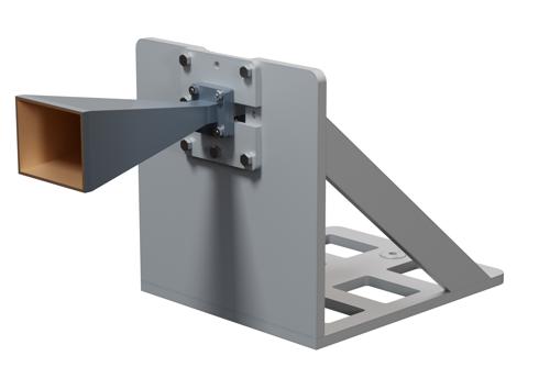 WR-51 Standard Gain Horn Antenna Operating from 15 GHz to 22 GHz, End Launch SMA Female Connector, 20 dBi Nominal Gain, with L Mount