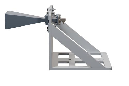 WR-51 Standard Gain Horn Antenna Operating from 15 GHz to 22 GHz, SMA Female Connector, 20 dBi Nominal Gain, with L Mount