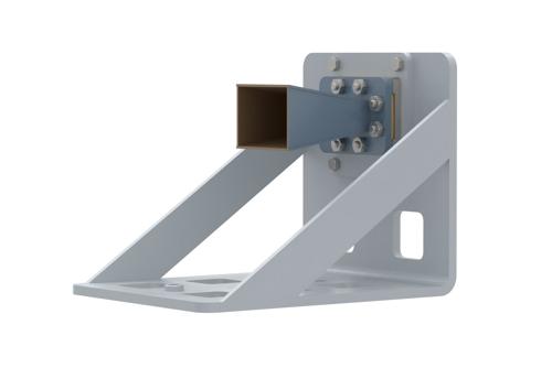 WR-137 Standard Gain Horn with 10 dBi gain, N Female Connector, with Pre-Installed L Mount