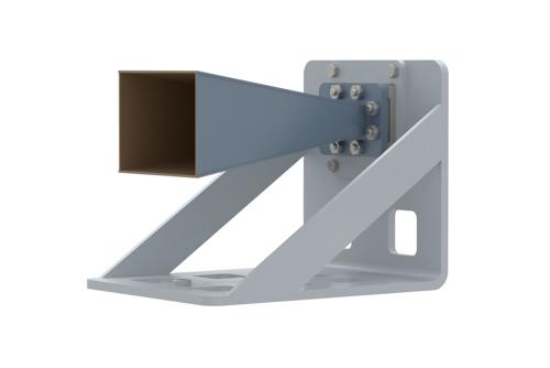 WR-137 Standard Gain Horn with 15 dBi gain, N Female Connector, with Pre-Installed L Mount