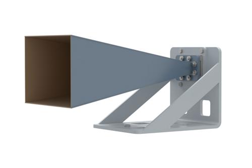 WR-137 Standard Gain Horn with 20 dBi gain, N Female Connector, with Pre-Installed L Mount