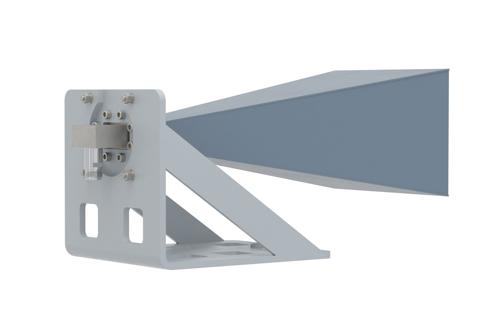 WR-137 Standard Gain Horn with 20 dBi gain, N Female Connector, with Pre-Installed L Mount