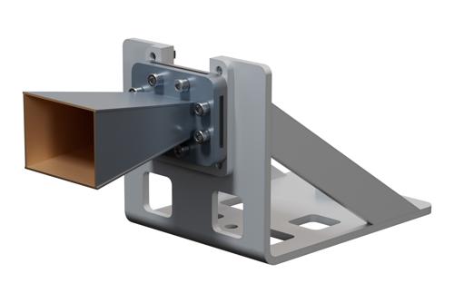 WR-159 Standard Gain Horn Antenna Operating from 4.9 GHz to 7.05 GHz, SMA Female Connector, 10 dBi Nominal Gain, with L Mount