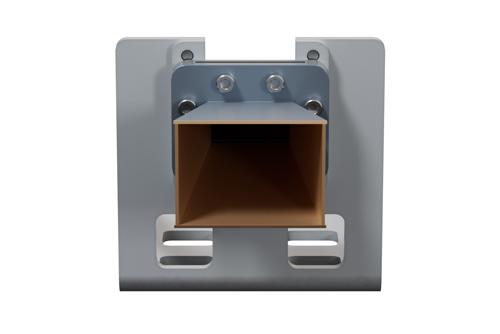 WR-159 Standard Gain Horn Antenna Operating from 4.9 GHz to 7.05 GHz, SMA Female Connector, 10 dBi Nominal Gain, with L Mount
