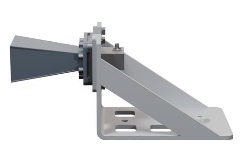 WR-159 Standard Gain Horn Antenna Operating from 4.9 GHz to 7.05 GHz, SMA Female Connector, 10 dBi Nominal Gain, with L Mount