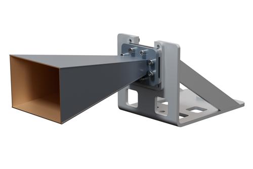 WR-159 Standard Gain Horn Antenna Operating from 4.9 GHz to 7.05 GHz, SMA Female Connector, 15 dBi Nominal Gain, with L Mount