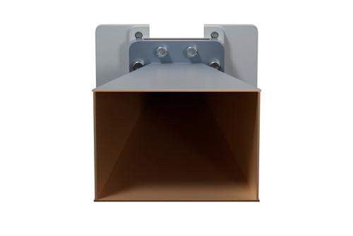 WR-159 Standard Gain Horn Antenna Operating from 4.9 GHz to 7.05 GHz, SMA Female Connector, 15 dBi Nominal Gain, with L Mount