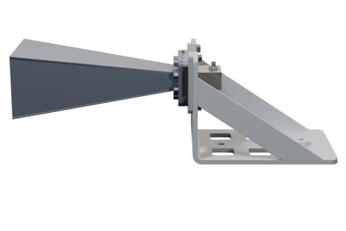 WR-159 Standard Gain Horn Antenna Operating from 4.9 GHz to 7.05 GHz, SMA Female Connector, 15 dBi Nominal Gain, with L Mount