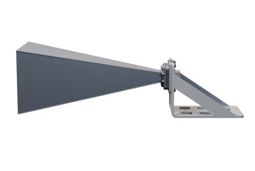 WR-159 Standard Gain Horn Antenna Operating from 4.9 GHz to 7.05 GHz, N Female Connector, 20 dBi Nominal Gain, with L Mount