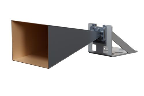 WR-159 Standard Gain Horn Antenna Operating from 4.9 GHz to 7.05 GHz, SMA Female Connector, 20 dBi Nominal Gain, with L Mount