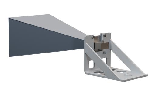 WR-159 Standard Gain Horn Antenna Operating from 4.9 GHz to 7.05 GHz, SMA Female Connector, 20 dBi Nominal Gain, with L Mount