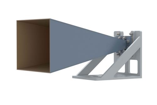 WR-187 Standard Gain Horn with 20 dBi gain, N Female Connector, with Pre-Installed L Mount