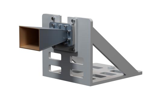 WR-229 Standard Gain Horn Antenna Operating from 3.3 GHz to 4.9 GHz, SMA Female Connector, 10 dBi Nominal Gain, with L Mount