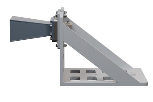 WR-229 Standard Gain Horn Antenna Operating from 3.3 GHz to 4.9 GHz, SMA Female Connector, 10 dBi Nominal Gain, with L Mount