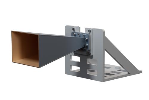 WR-229 Standard Gain Horn Antenna Operating from 3.3 GHz to 4.9 GHz, N Female Connector, 15 dBi Nominal Gain, with L Mount