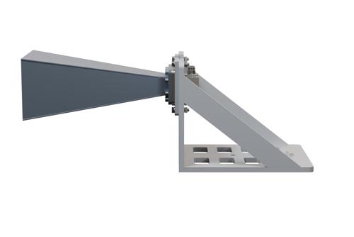 WR-229 Standard Gain Horn Antenna Operating from 3.3 GHz to 4.9 GHz, N Female Connector, 15 dBi Nominal Gain, with L Mount