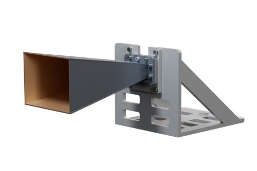 WR-229 Standard Gain Horn Antenna Operating from 3.3 GHz to 4.9 GHz, SMA Female Connector, 15 dBi Nominal Gain, with L Mount