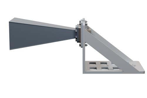 WR-229 Standard Gain Horn Antenna Operating from 3.3 GHz to 4.9 GHz, SMA Female Connector, 15 dBi Nominal Gain, with L Mount