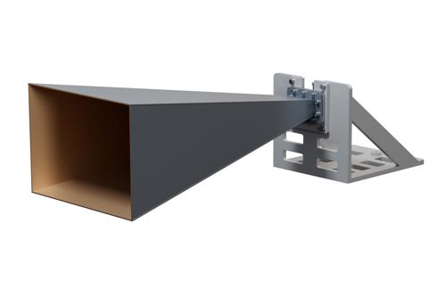 WR-229 Standard Gain Horn Antenna Operating from 3.3 GHz to 4.9 GHz, N Female Connector, 20 dBi Nominal Gain, with L Mount