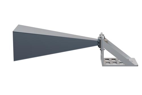 WR-229 Standard Gain Horn Antenna Operating from 3.3 GHz to 4.9 GHz, N Female Connector, 20 dBi Nominal Gain, with L Mount