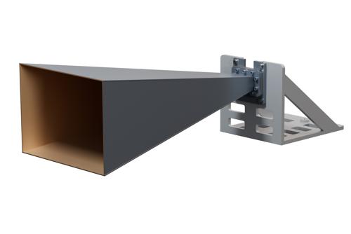WR-229 Standard Gain Horn Antenna Operating from 3.3 GHz to 4.9 GHz, SMA Female Connector, 20 dBi Nominal Gain, with L Mount
