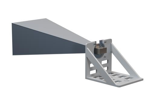 WR-229 Standard Gain Horn Antenna Operating from 3.3 GHz to 4.9 GHz, SMA Female Connector, 20 dBi Nominal Gain, with L Mount