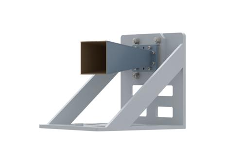 WR-284 Standard Gain Horn with 10 dBi gain, N Female Connector, with Pre-Installed L Mount