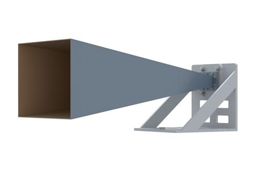 WR-284 Standard Gain Horn with 20 dBi gain, N Female Connector, with Pre-Installed L Mount