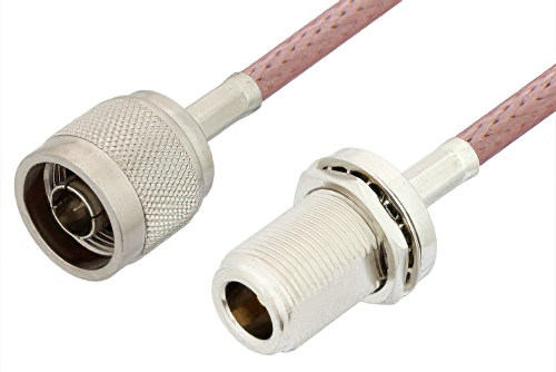 RG142 N Male To N Female Coaxial RF Pigtail Cable - No Bulkhead - Ships From USA