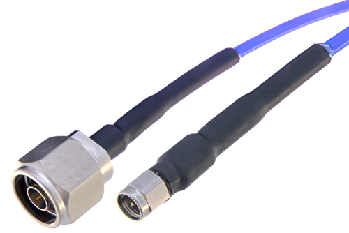 SMA Male to N Male Cable 36 Inch Length Using PE-P141 Coax with HeatShrink, LF Solder
