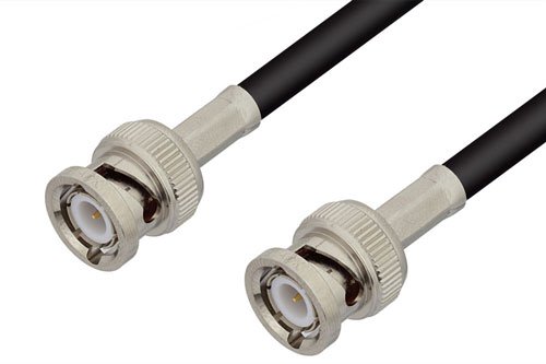 24in 2 FT RG58 TNC MALE to TNC FEMALE NUT BULKHEAD Coaxial RF Pigtail Cable US 