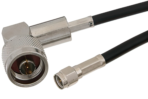 SMA Male to N Male Right Angle Cable 60 Inch Length Using RG58 Coax