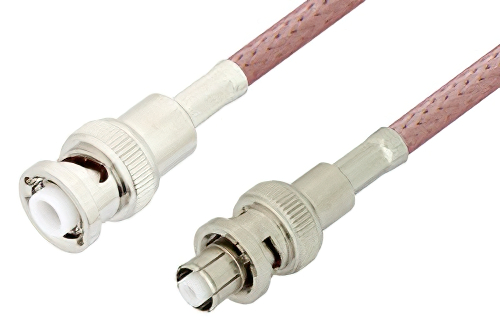 MHV Male to SHV Plug Cable 60 Inch Length Using RG142 Coax