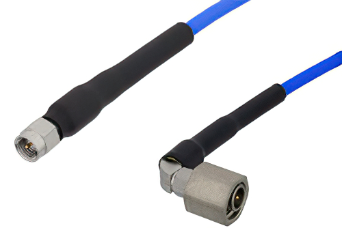 SMA Male to TNC Male Right Angle Precision Cable 72 Inch Length Using 160 Series Coax