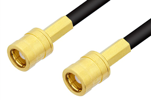 75 Ohm SMB Plug to 75 Ohm SMB Plug Cable 24 Inch Length Using 75 Ohm PE-B150 Coax